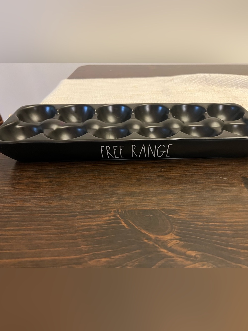 Rae Dunn FREE RANGE Egg Rack Tray - Black